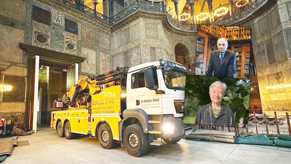 1500 yıllık eserdeki kamyon görüntüsüne uzmanlardan uyarı: Ayasofya’da  bilim kurulu daha şeffaf olmalı