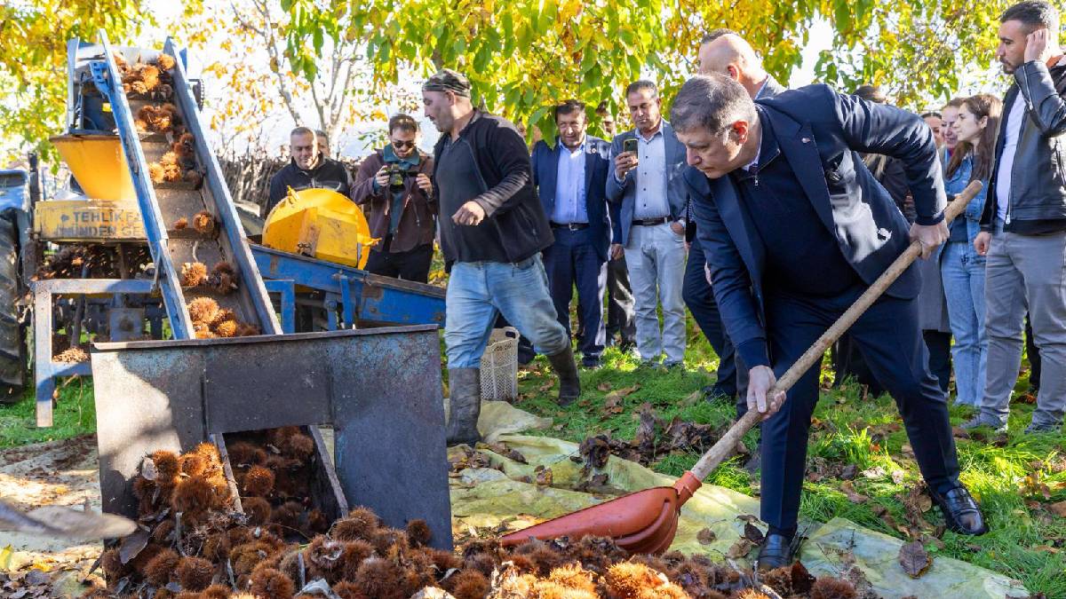 Başkan Tugay Beydağ’da kestane üreticileri ile bir araya geldi