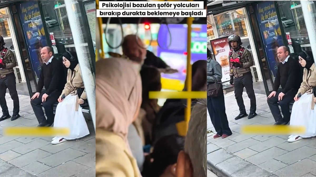 İETT şoförünün psikolojisi kaldırmadı, “Yapmayacağım” diye isyan etti! Trafikte şaşırtan görüntü: Sağa çekip durakta oturdu