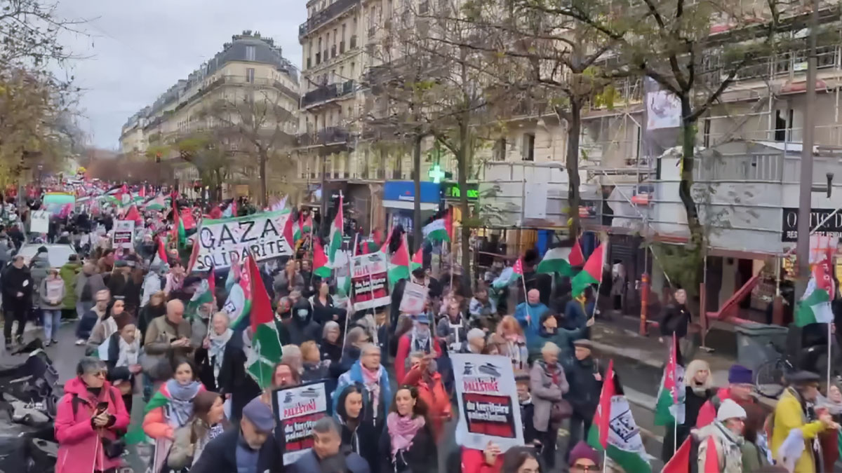 Paris’te Filistin’le dayanışma yürüyüşü: Ateşkes ve boykot çağrısı