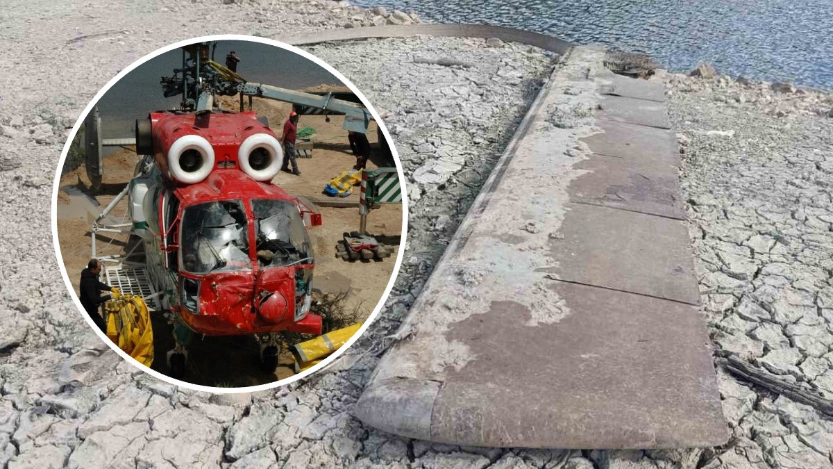 Su çekildi, helikopter enkazı ortaya çıktı! 16 yıllık acı su yüzünde