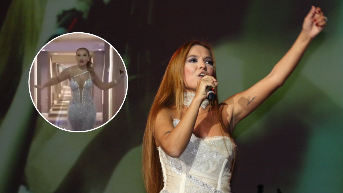 Koridor akımına katılan Demet Akalın alay konusu oldu! Shopu fazla kaçırınca duvarlar yamuldu