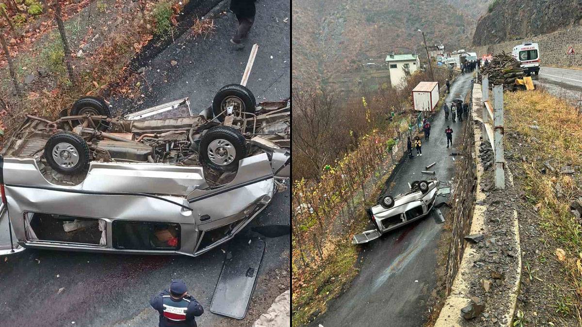 Artvin'de kamyonet 7 metreden aşağı düştü: 2'si kardeş, 3 kişi hayatını kaybetti