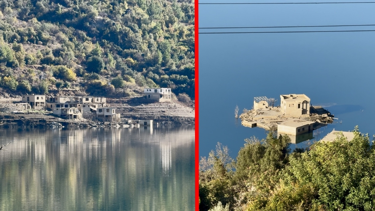 Kuraklık etkisini artırıyor, su altındaki köyler ortaya çıkıyor! 11 yıl önce suya gömülmüştü, şimdi gün yüzüne çıktı