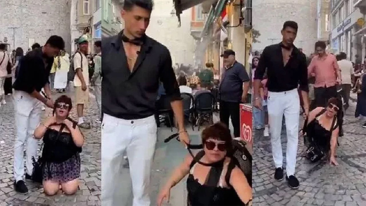 Beyoğlu'nda kadına tasma takıp dolaştırmıştı! 2 şüpheli hakkında hapis istemi