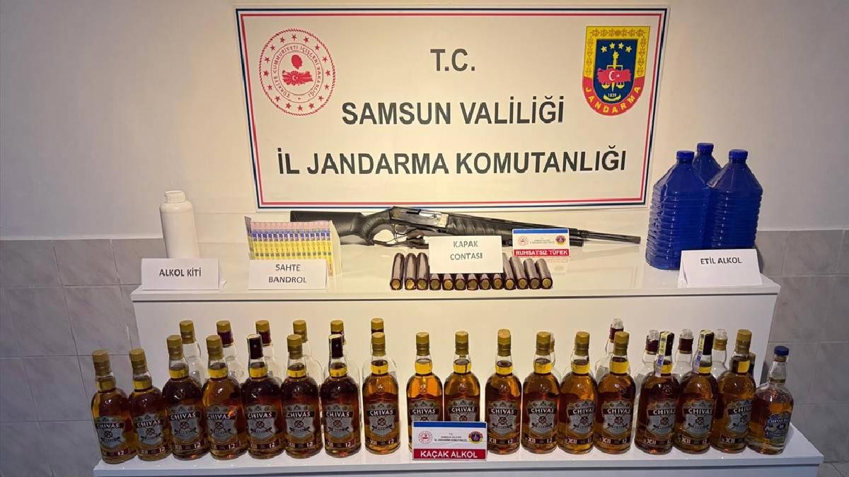 Samsun'da kaçak içki operasyonu: 1 kişi gözaltına alındı