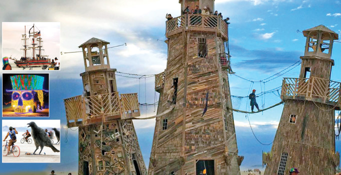 Nevada Çölü'nde Black Rock adındaki 70 bin kişilik şehir yeniden inşa ediliyor