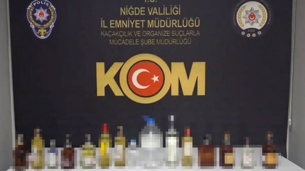 Niğde’de sahte alkol operasyonu: 7 şüpheli yakalandı