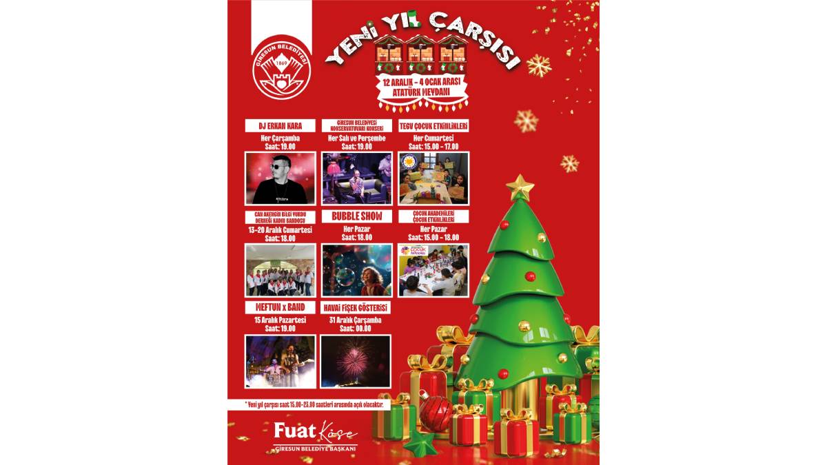 Giresun’da yeni yıl çarşısı heyecanı başlıyor