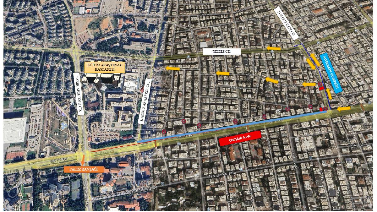 100. Yıl Bulvarı’nda asfalt çalışması