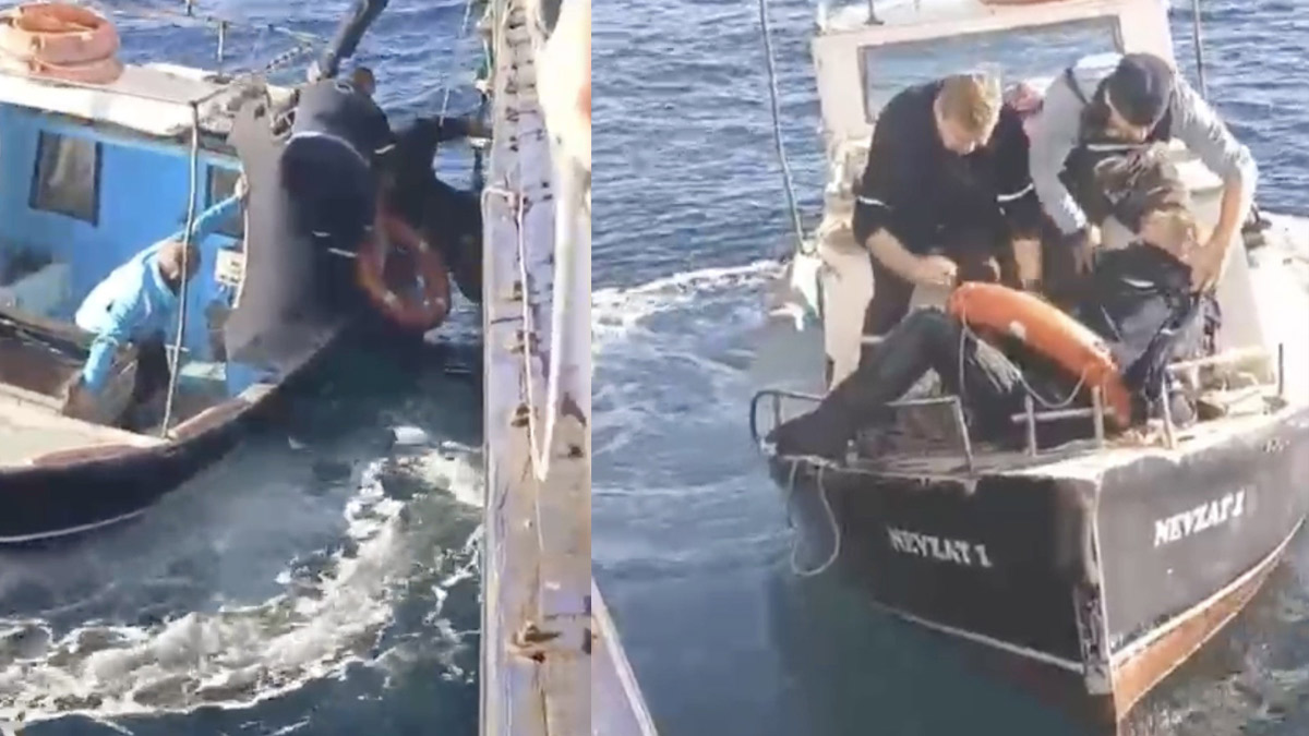 Çanakkale'de korkutan olay! Feribottan düşen bir kişiyi balıkçılar kurtardı