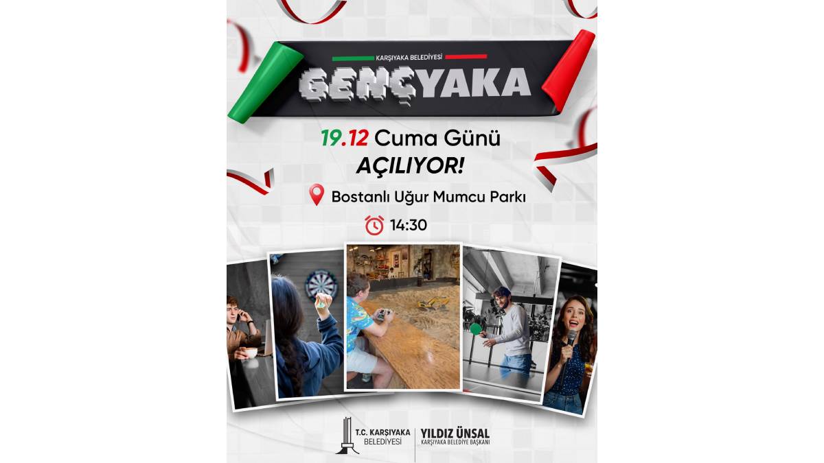 Karşıyaka Belediyesinden gençlere müjde: Sosyal yaşamın yeni adresi 'Genç Yaka' 19.12’de açılıyor!