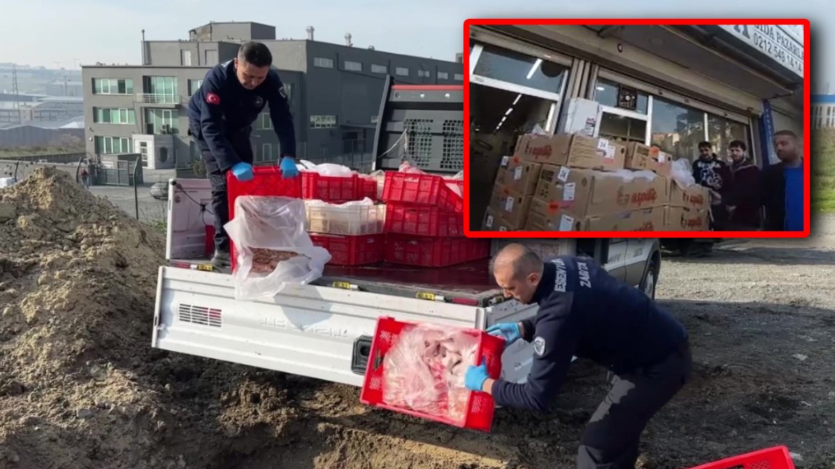 Esenyurt’ta kaçak et operasyonu! 1 ton kanatlı et imha edildi: