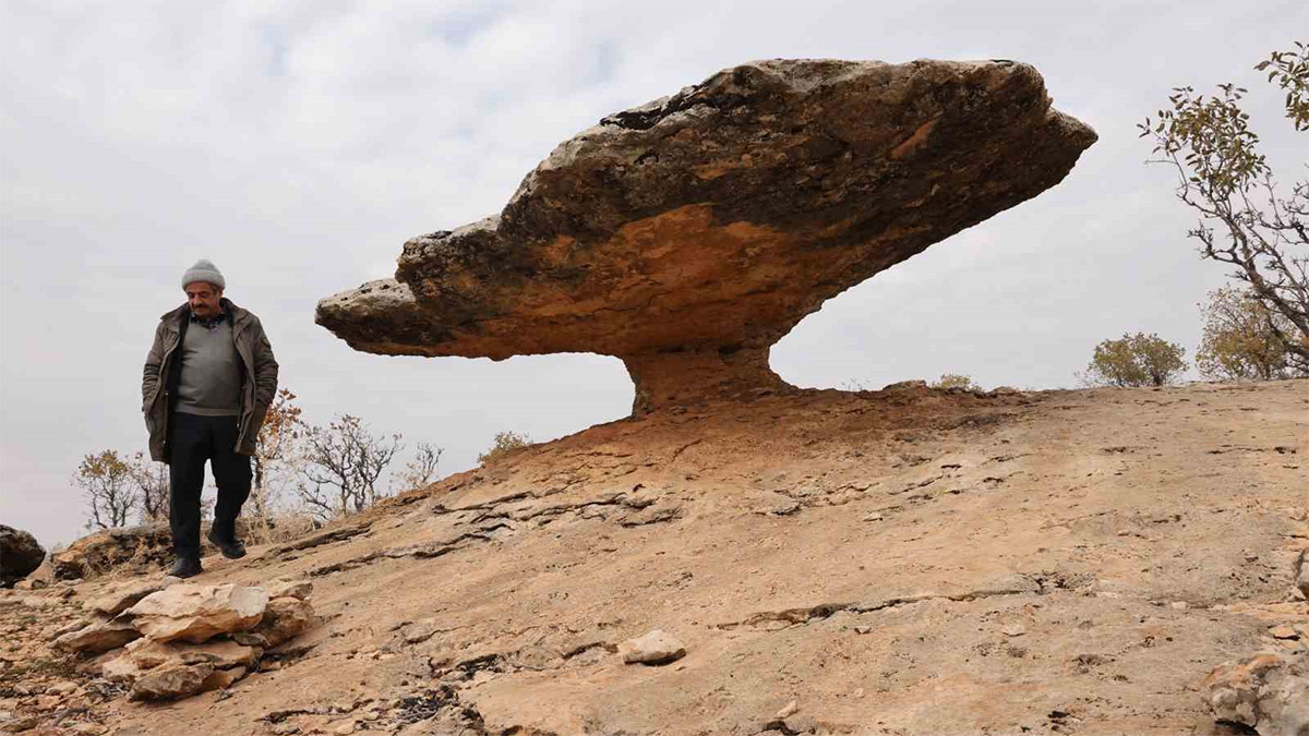 Diyarbakır’da buzul çağdan izler! 6 milyon yıllık 'mantar kaya'