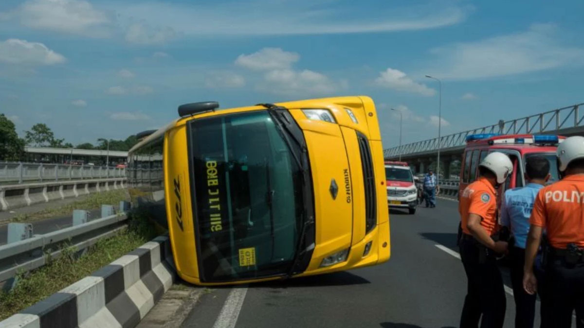 Endonezya’da yolcu otobüsü devrildi: Çok sayıda ölü ve yaralı
