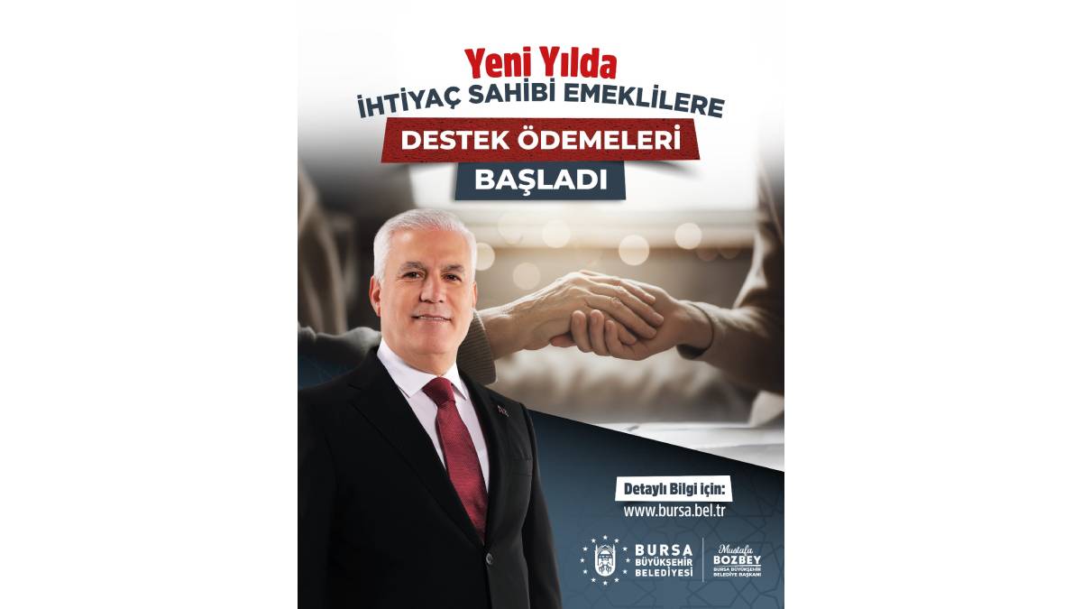 Büyükşehir’den emeklilere yeni yıl müjdesi: İhtiyaç sahibi 15 bin 360 emeklinin hesabına 2 bin 500 TL destek ödemesi yatırıldı