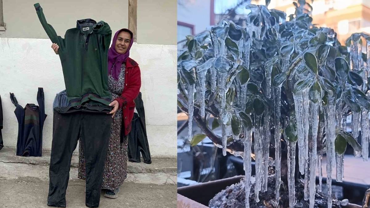 Burası Sibirya değil Kars! Dışarıya asılan çamaşırlar dondu, termometreler eksi 15’i gösterdi