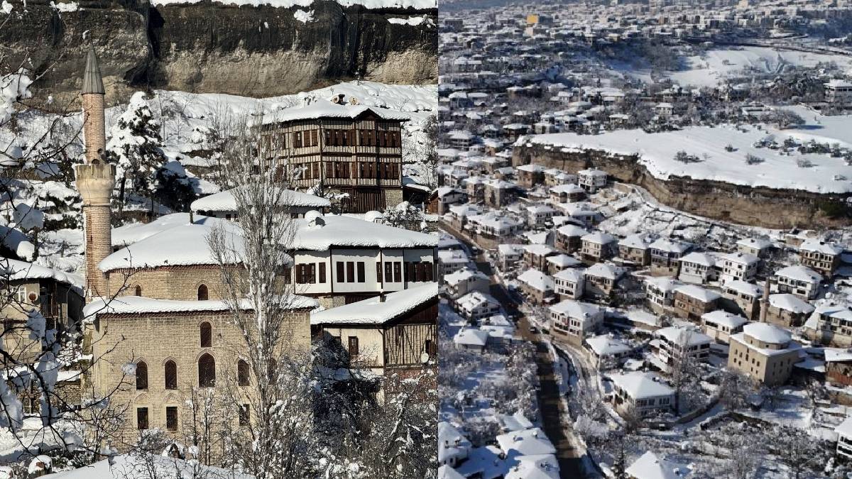 Türkiye’nin Unesco kentinden kar manzarası! Kent adeta masal diyarına dönüştü: Görenler hayran kalıyor