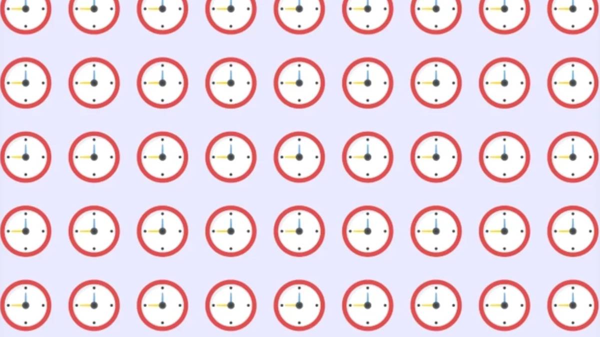 Zamana karşı yarış: Bu görseldeki farklı saati 6 saniyede bulabilir misiniz?