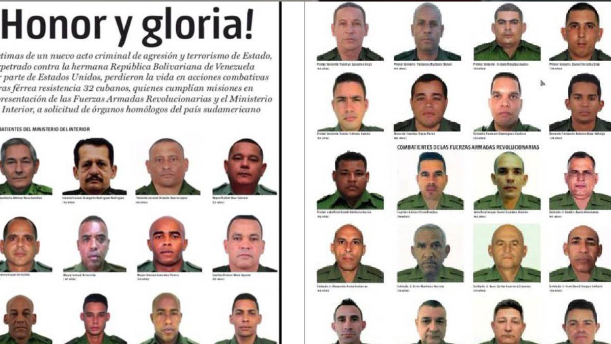 Küba, ABD saldırısında hayatını kaybeden 32 askerin isimlerini açıkladı