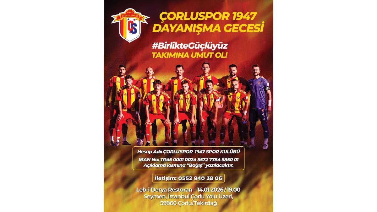 Başkan Sarıkurt'tan Çorluspor 1947 için çağrı: “Şehrin takımına şehrin desteği yakışır”