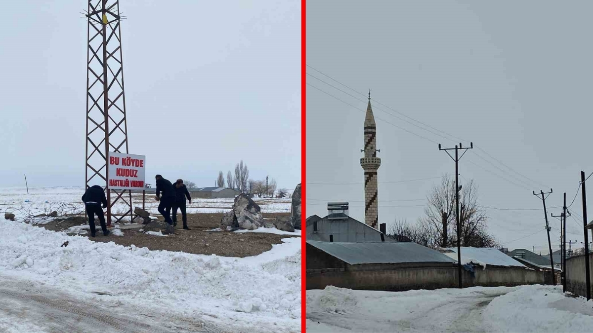 Bu köye giriş çıkışlar tamamen yasaklandı! Yetkililer karantina kararı aldı, köyün girişine tabela astı