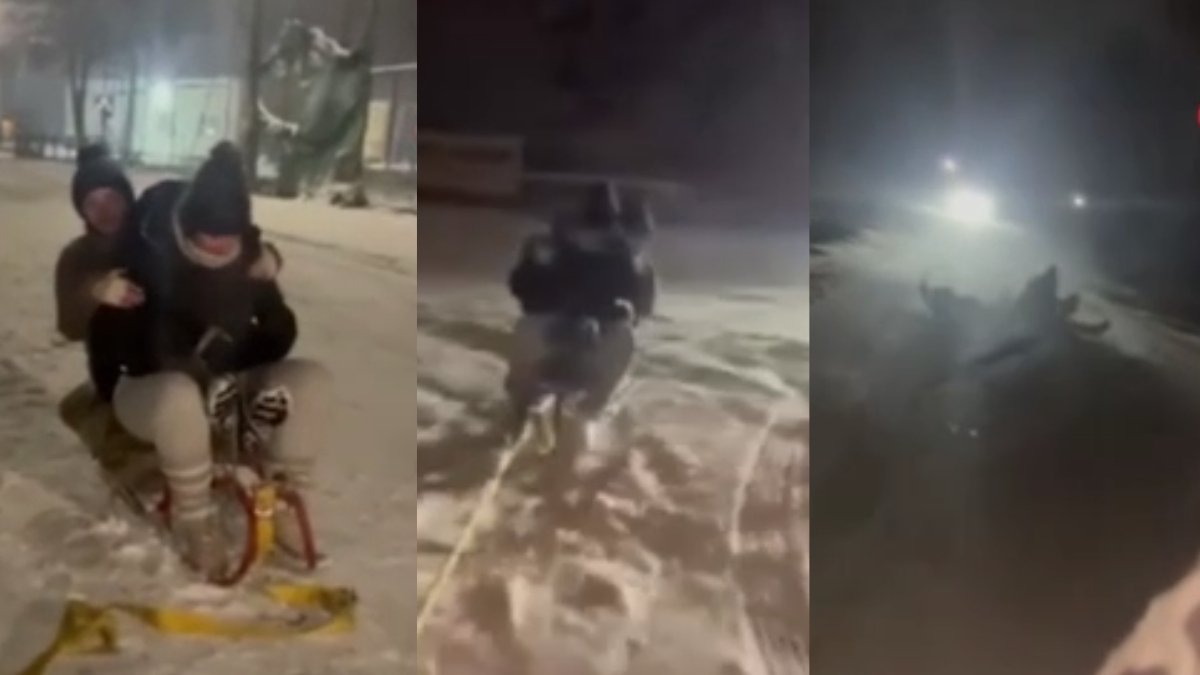 Kar eğlencesi facia ile bitti: Otomobilin çektiği kızaktan düşen iki genç aracın altında kaldı!