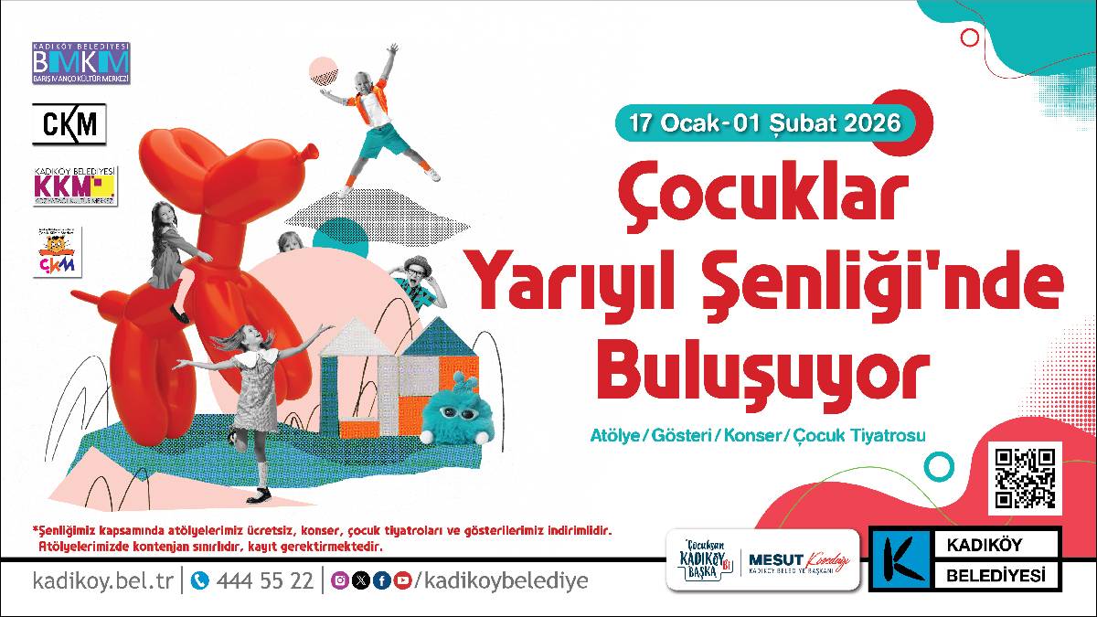Kadıköy’de Çocuklar Yarıyıl Şenliğinde buluşuyor