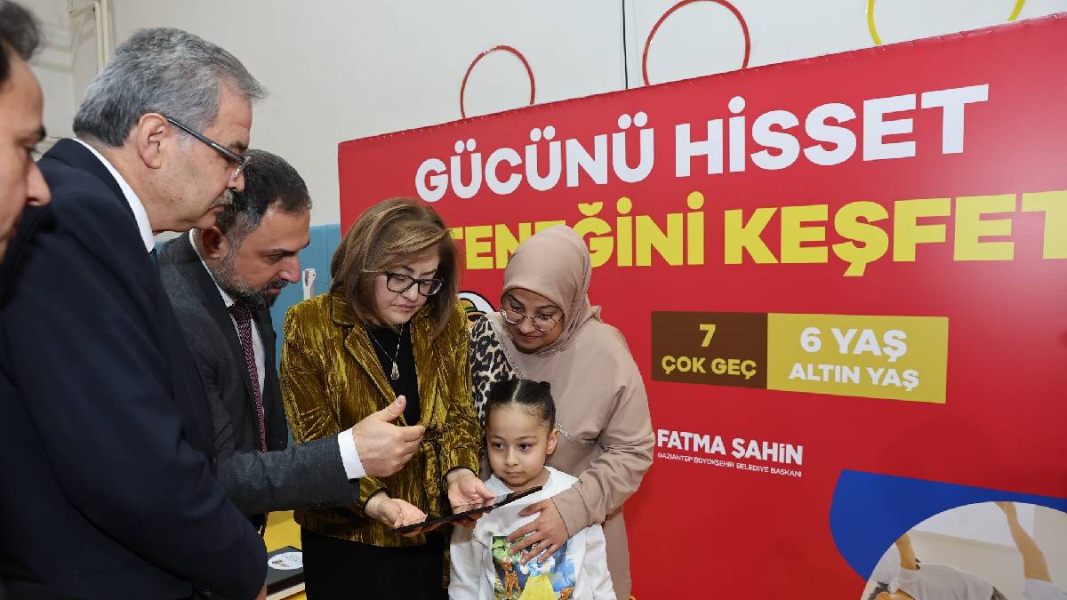 Başkan Şahin, Yetenek Kaşifi Projesi testlerine katıldı