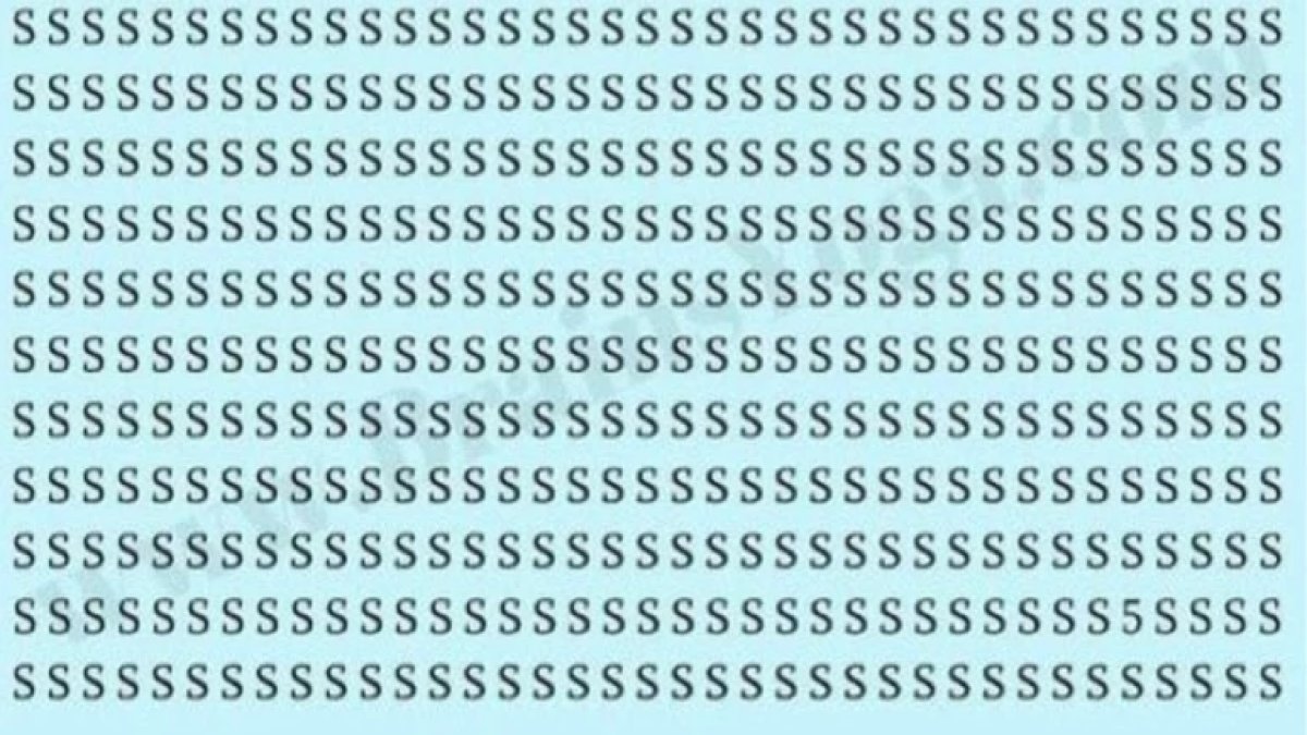 Gözlerinize ne kadar güveniyorsunuz? S harfleri arasına gizlenmiş "5" sayısını 5 saniyede bulun!