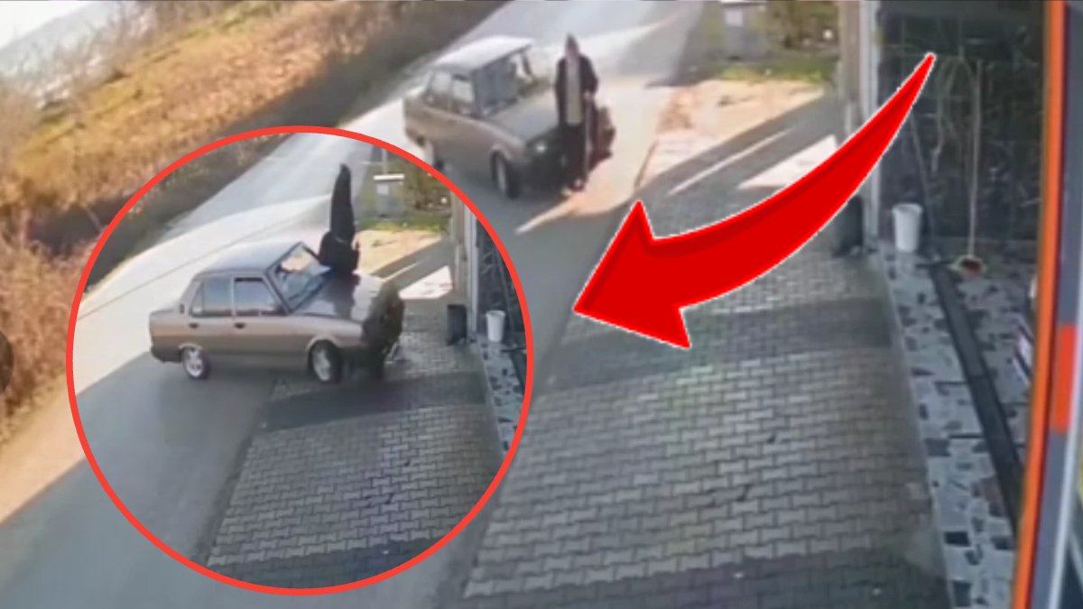 Gizli buzlanma kazaya sebep oldu! Yaşlı adam metrelerce havaya savruldu: Saniye saniye kameralara yansıdı