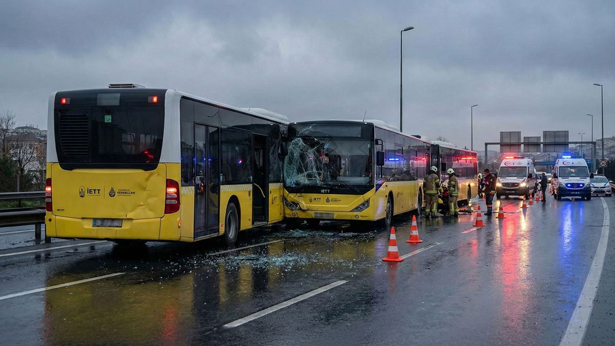 İETT'den üç otobüsün karıştığı kazaya soruşturma!