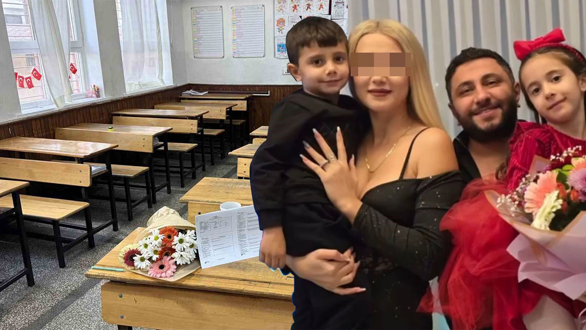 Babalarının katlettiği kardeşlerin okulunda buruk tören: Karneleri çiçeklerle sıralarına bırakıldı