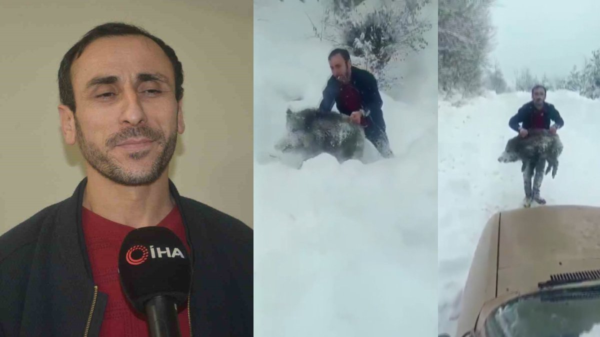 Sosyal medyada gündem olmuştu! Yavru domuzu eliyle yakalayan avcıya ceza