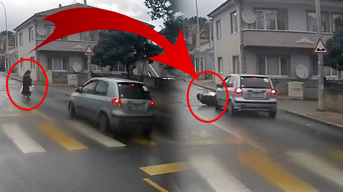 Yayaya saygı bu ülkede hayal! Yaşlı kadının son anları kamerada