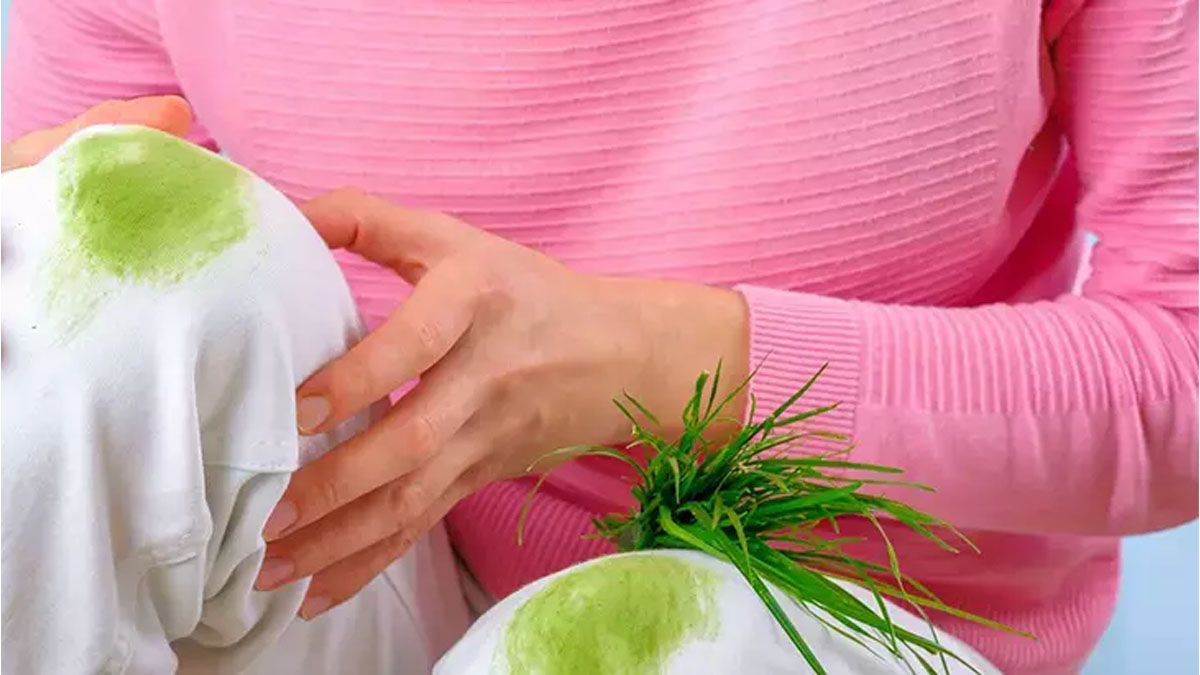 Çim lekesine son! Kimsenin bilmediği o yöntemle kıyafetler yeni gibi oluyor