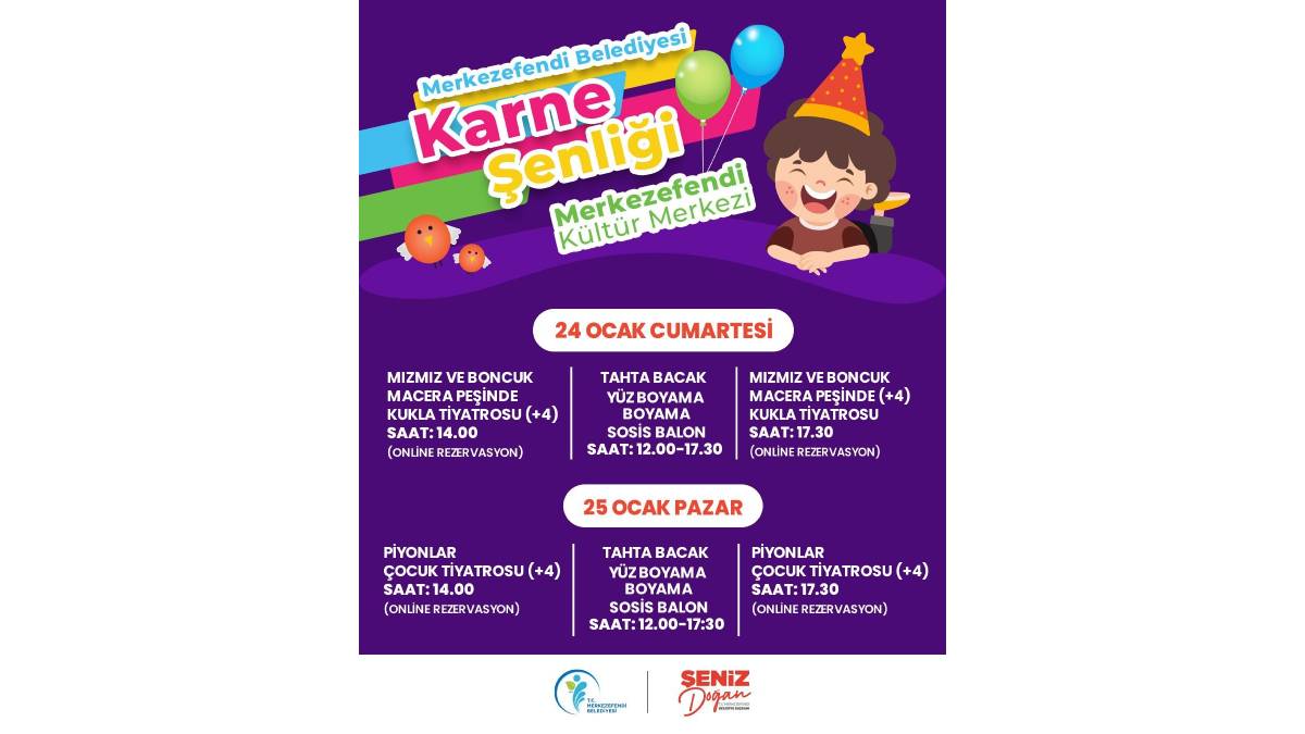 Merkezefendi’de karne sevinci şenlikle kutlanacak