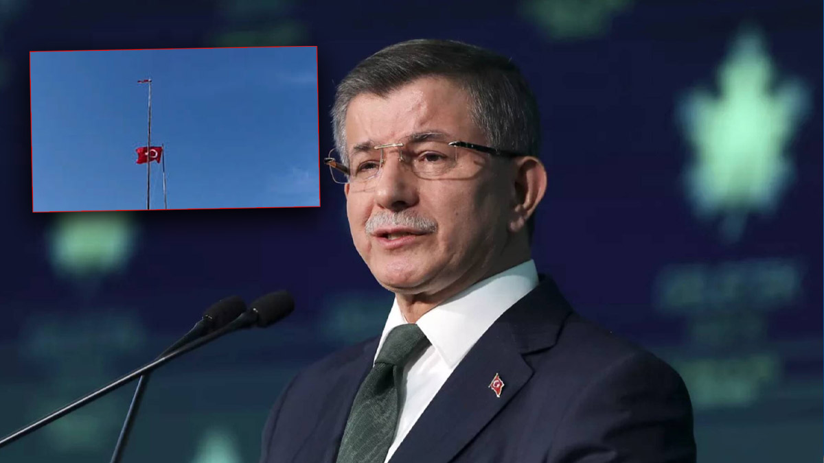 Davutoğlu'ndan bayrağa yapılan saygısızlığa sert tepki: "86 milyona yapılmış açık bir saldırıdır"