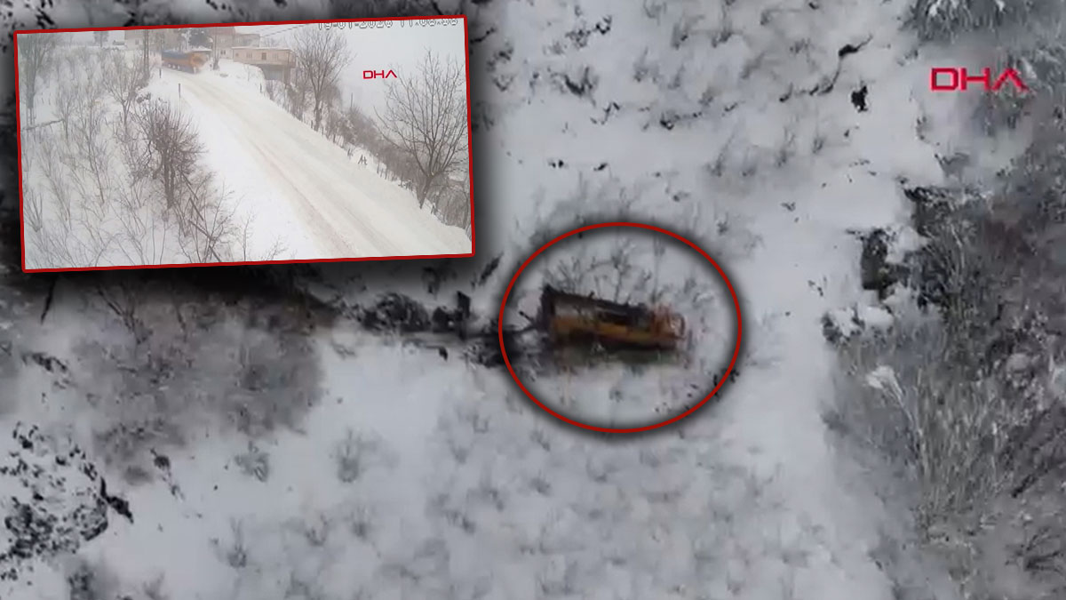 Kaza anı anbean görüntülendi: Yem yüklü kamyon fındık bahçesine uçtu