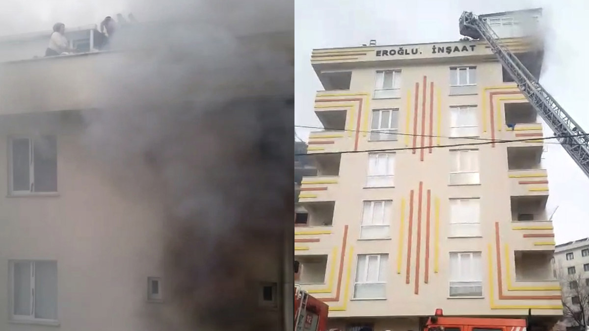 Sultanbeyli'de apartmanda yangın: 12 kişiyi itfaiye ekipleri kurtardı