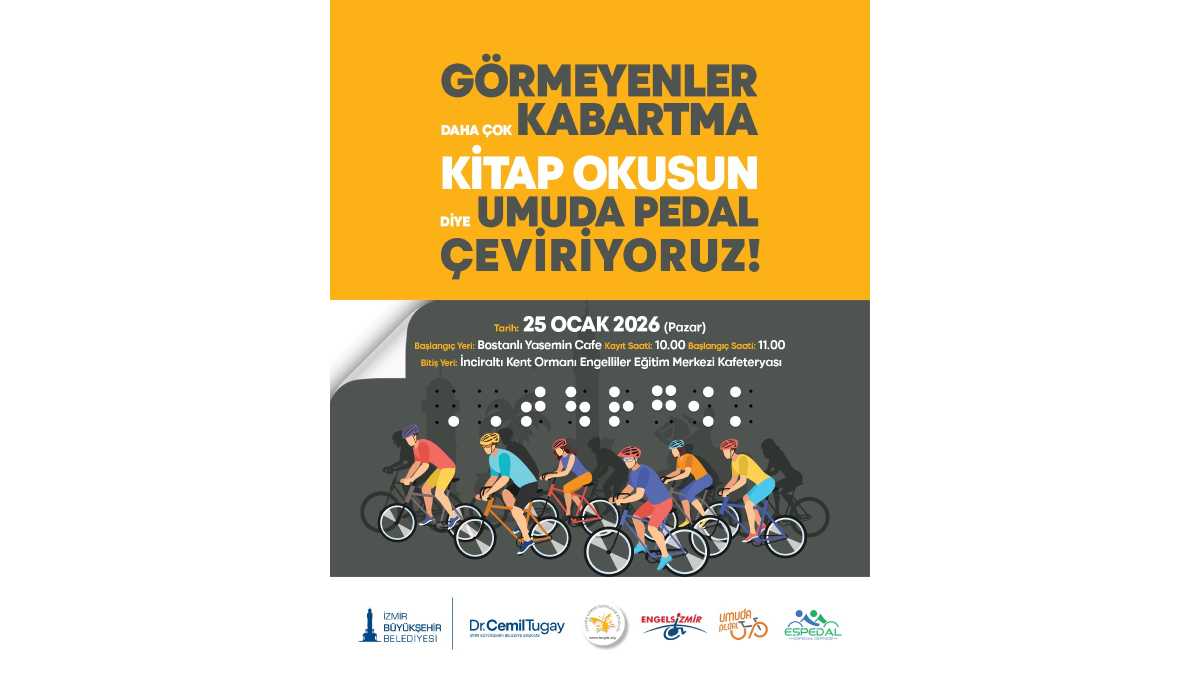 İzmir’de görme engelliler için farkındalık sürüşü