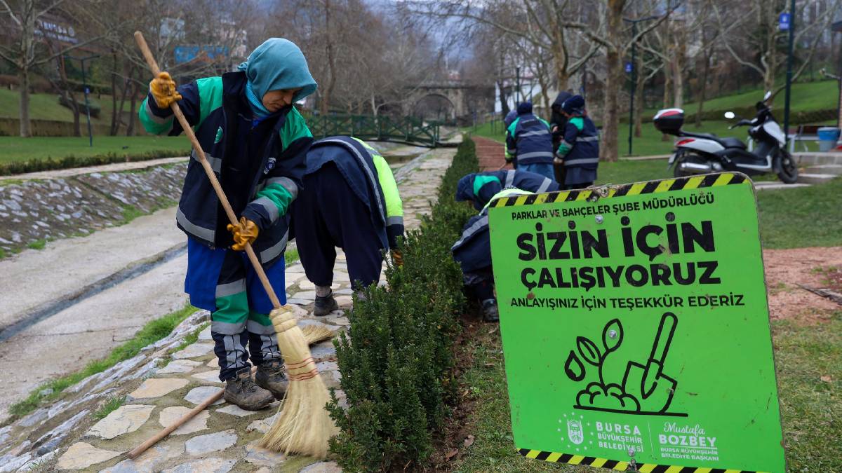 Bursa kışın da çiçek bahçesine dönüşüyor