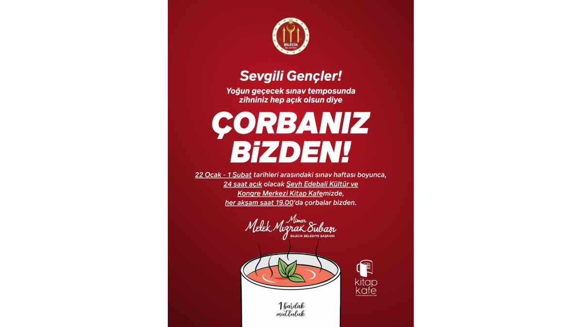 Sınav haftasında öğrencilere ücretsiz çorba ikramı