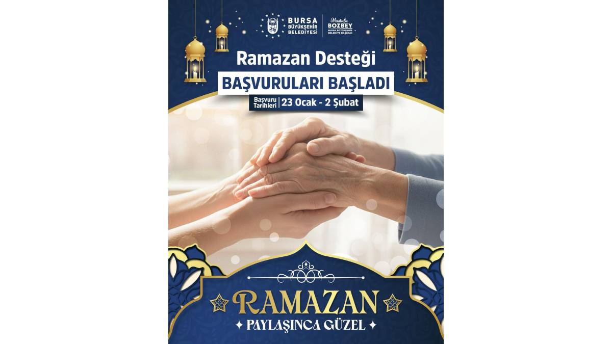 Bursa Büyükşehir, ihtiyaç sahibi vatandaşlara umut olmaya devam ediyor: ‘Ramazan Desteği’ için başvurular başladı