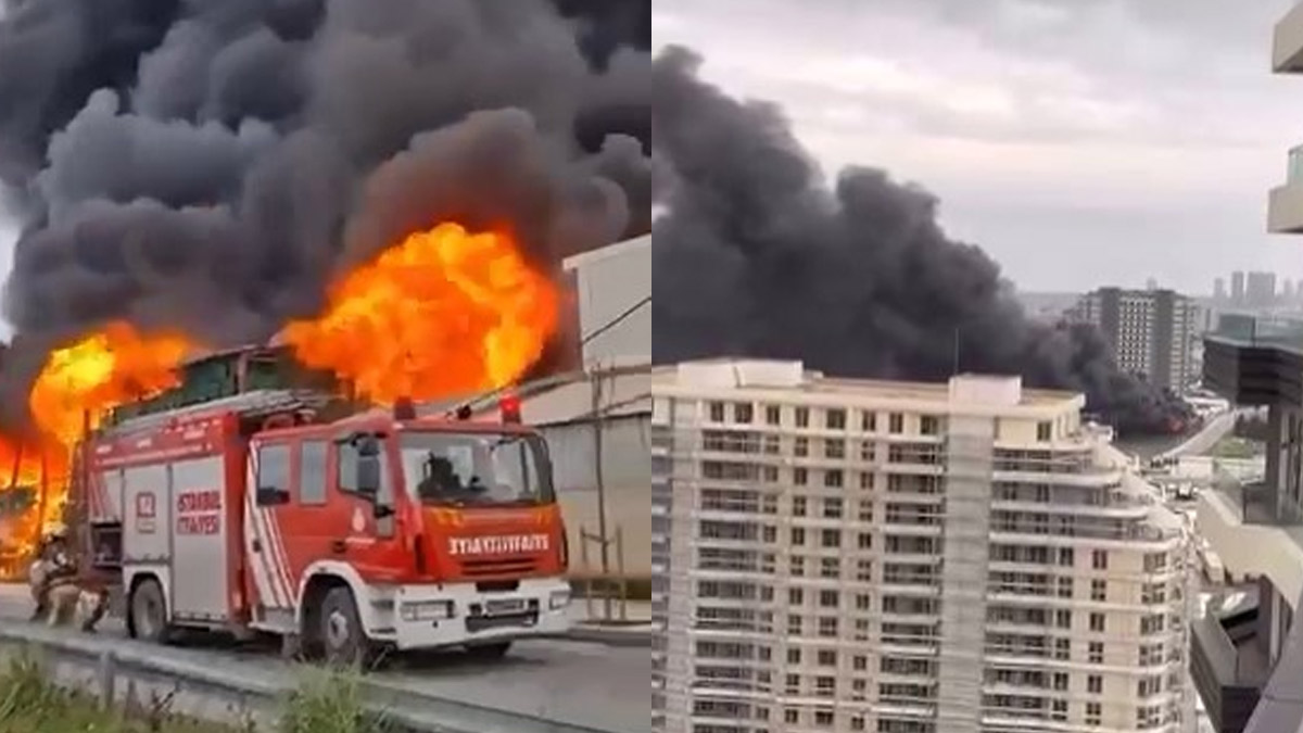 Son dakika! Esenyurt'ta market deposunda yangın! Çok sayıda itfaiye ekibi sevk edildi