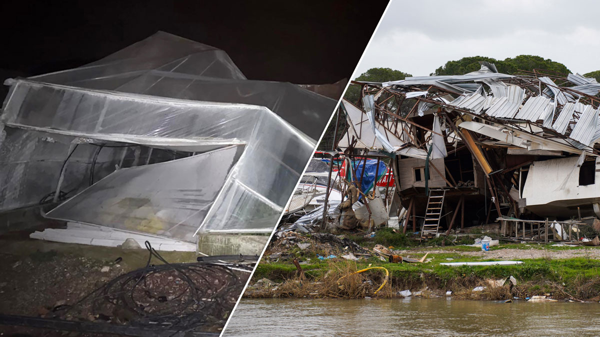 Şiddetli fırtına Antalya’yı vurdu: Tarım alanları ve tekneler ağır hasar aldı