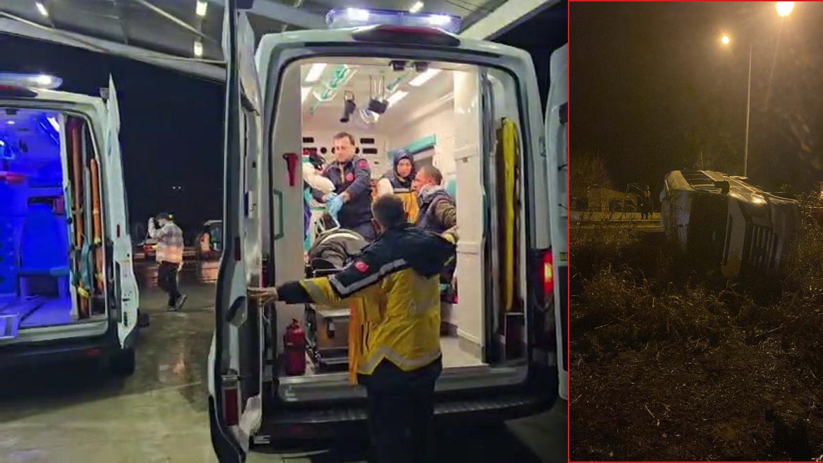 Adana'da fabrika işçilerini taşıyan minibüs devrildi: 13 yaralı