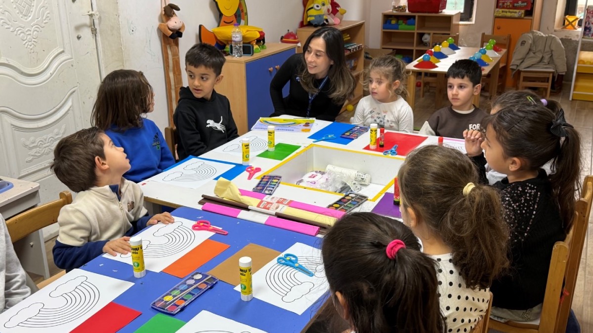 Bodrum’da çocuklar için sanat atölyesi düzenlendi