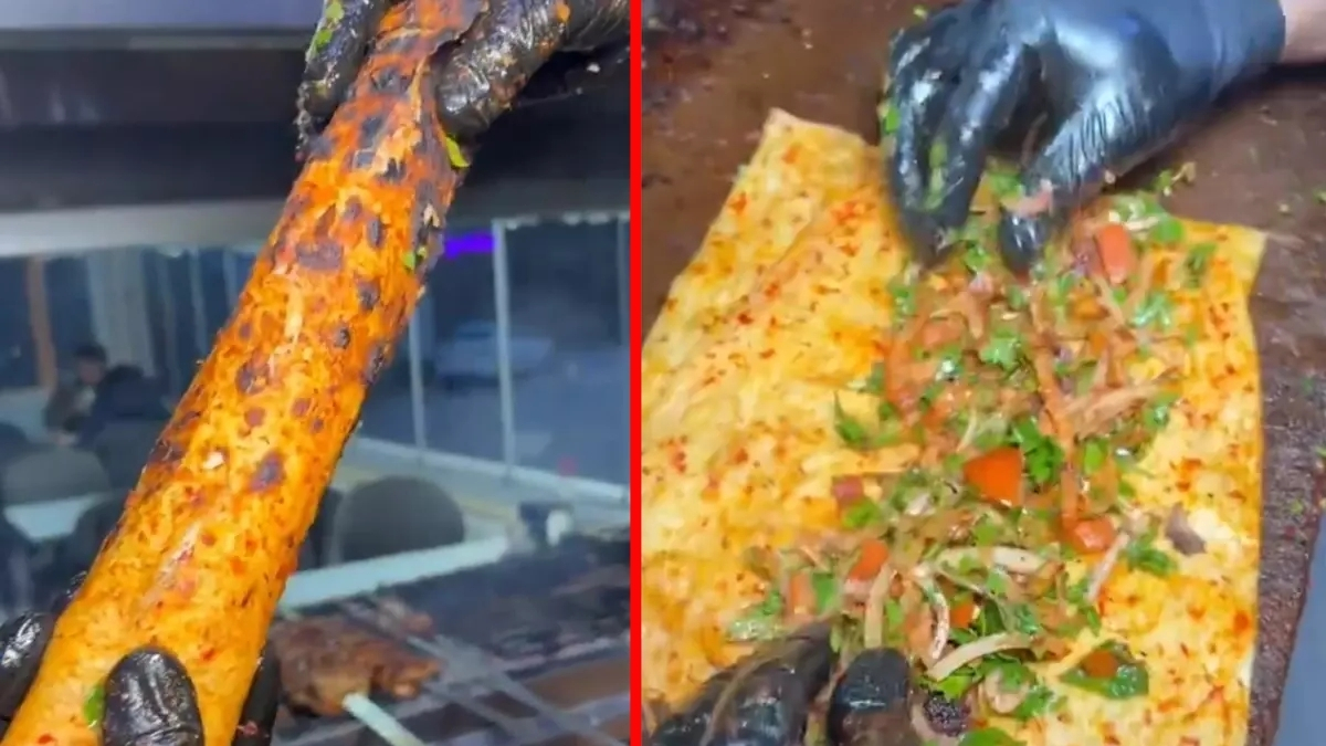 Et döner istediler, lavaş arasında soğan yediler! Görüntüler sosyal medyayı salladı: Et yok denecek kadar az