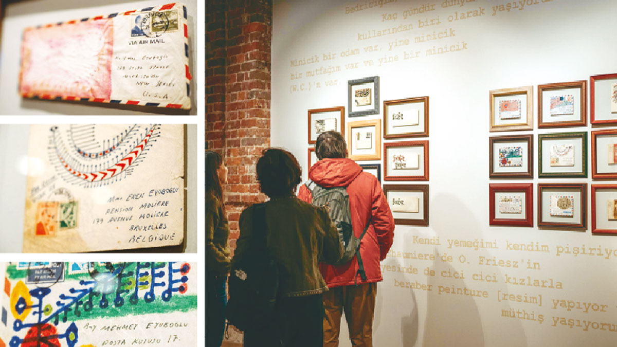 Casa Botter'de sıradışı bir Bedri Rahmi Eyoğlu Sergisi: İçi hasret, üstü sanat dolu zarflar